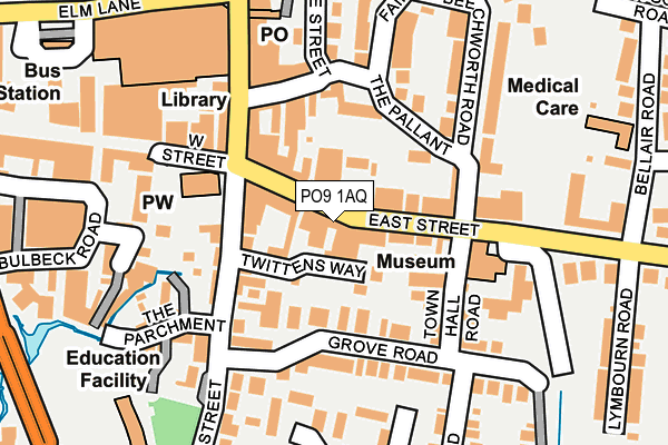 PO9 1AQ map - OS OpenMap – Local (Ordnance Survey) PO9 1AQ map - OS OpenMap – Local (Ordnance Survey)