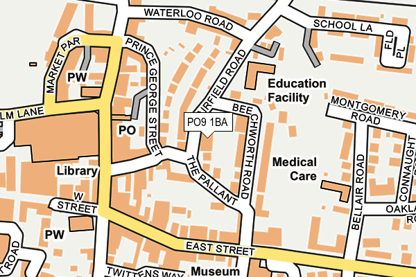 PO9 1BA map - OS OpenMap – Local (Ordnance Survey) PO9 1BA map - OS OpenMap – Local (Ordnance Survey)