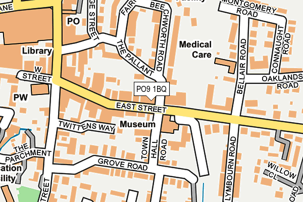 PO9 1BQ map - OS OpenMap – Local (Ordnance Survey) PO9 1BQ map - OS OpenMap – Local (Ordnance Survey)