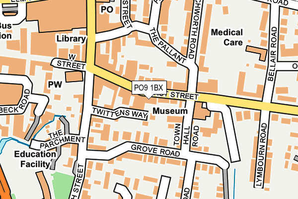 PO9 1BX map - OS OpenMap – Local (Ordnance Survey) PO9 1BX map - OS OpenMap – Local (Ordnance Survey)