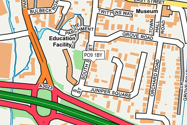 PO9 1BY map - OS OpenMap – Local (Ordnance Survey) PO9 1BY map - OS OpenMap – Local (Ordnance Survey)