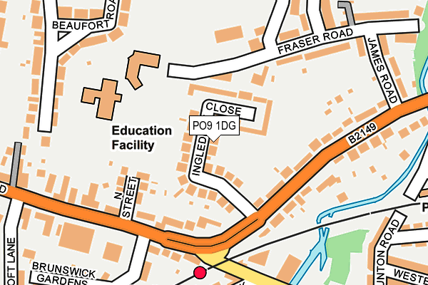 PO9 1DG map - OS OpenMap – Local (Ordnance Survey) PO9 1DG map - OS OpenMap – Local (Ordnance Survey)