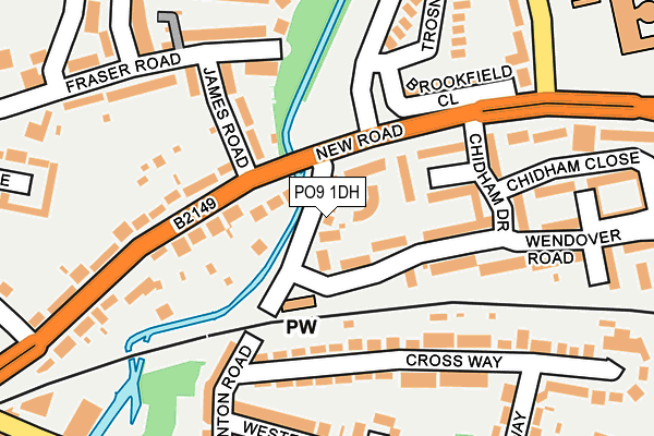 PO9 1DH map - OS OpenMap – Local (Ordnance Survey) PO9 1DH map - OS OpenMap – Local (Ordnance Survey)
