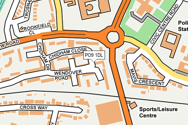 PO9 1DL map - OS OpenMap – Local (Ordnance Survey) PO9 1DL map - OS OpenMap – Local (Ordnance Survey)