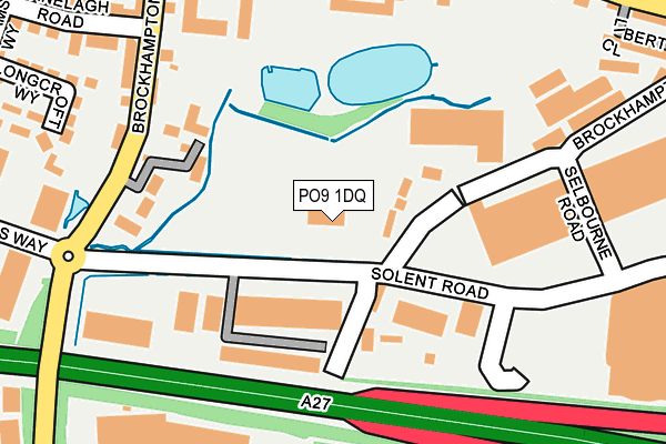 PO9 1DQ map - OS OpenMap – Local (Ordnance Survey) PO9 1DQ map - OS OpenMap – Local (Ordnance Survey)