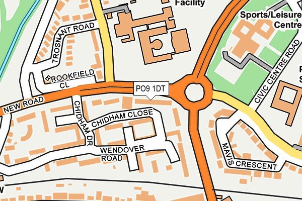PO9 1DT map - OS OpenMap – Local (Ordnance Survey) PO9 1DT map - OS OpenMap – Local (Ordnance Survey)