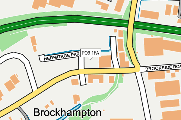 PO9 1FA map - OS OpenMap – Local (Ordnance Survey) PO9 1FA map - OS OpenMap – Local (Ordnance Survey)