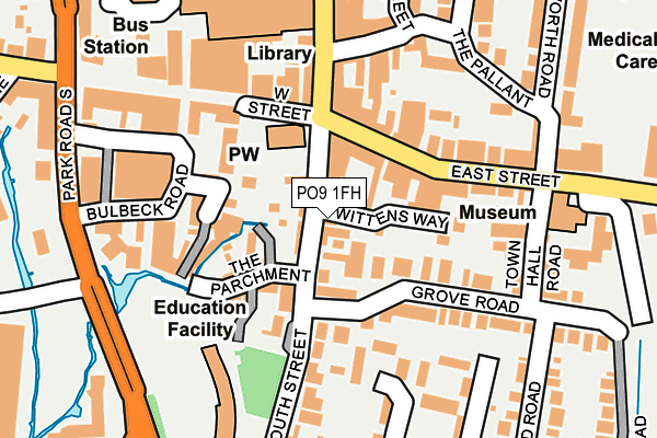 PO9 1FH map - OS OpenMap – Local (Ordnance Survey) PO9 1FH map - OS OpenMap – Local (Ordnance Survey)