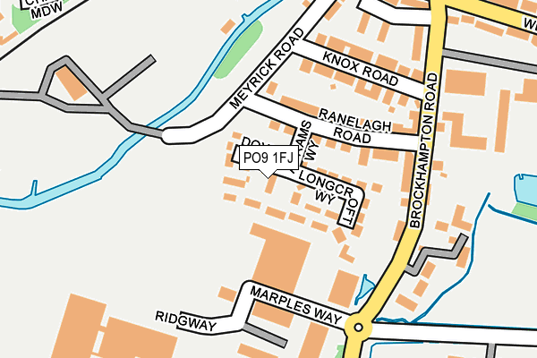 PO9 1FJ map - OS OpenMap – Local (Ordnance Survey) PO9 1FJ map - OS OpenMap – Local (Ordnance Survey)