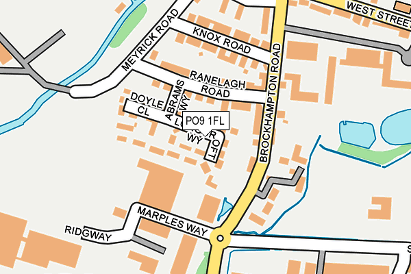 PO9 1FL map - OS OpenMap – Local (Ordnance Survey) PO9 1FL map - OS OpenMap – Local (Ordnance Survey)