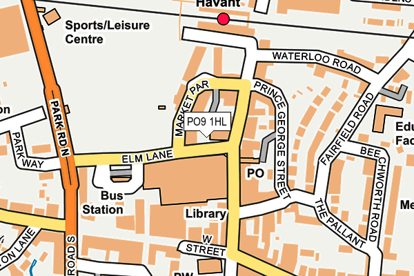 PO9 1HL map - OS OpenMap – Local (Ordnance Survey) PO9 1HL map - OS OpenMap – Local (Ordnance Survey)