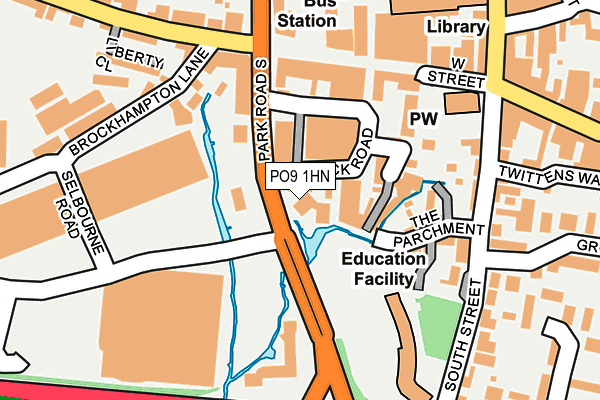 PO9 1HN map - OS OpenMap – Local (Ordnance Survey) PO9 1HN map - OS OpenMap – Local (Ordnance Survey)