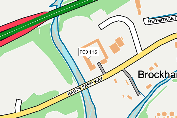 PO9 1HS map - OS OpenMap – Local (Ordnance Survey) PO9 1HS map - OS OpenMap – Local (Ordnance Survey)