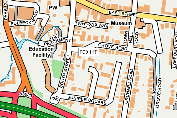 PO9 1HT map - OS OpenMap – Local (Ordnance Survey) PO9 1HT map - OS OpenMap – Local (Ordnance Survey)