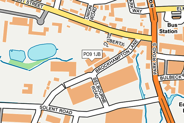 PO9 1JB map - OS OpenMap – Local (Ordnance Survey) PO9 1JB map - OS OpenMap – Local (Ordnance Survey)