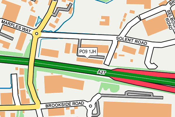 PO9 1JH map - OS OpenMap – Local (Ordnance Survey) PO9 1JH map - OS OpenMap – Local (Ordnance Survey)