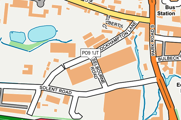 PO9 1JT map - OS OpenMap – Local (Ordnance Survey) PO9 1JT map - OS OpenMap – Local (Ordnance Survey)