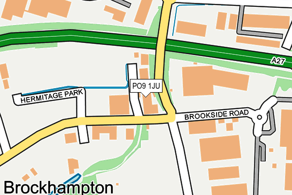 PO9 1JU map - OS OpenMap – Local (Ordnance Survey) PO9 1JU map - OS OpenMap – Local (Ordnance Survey)