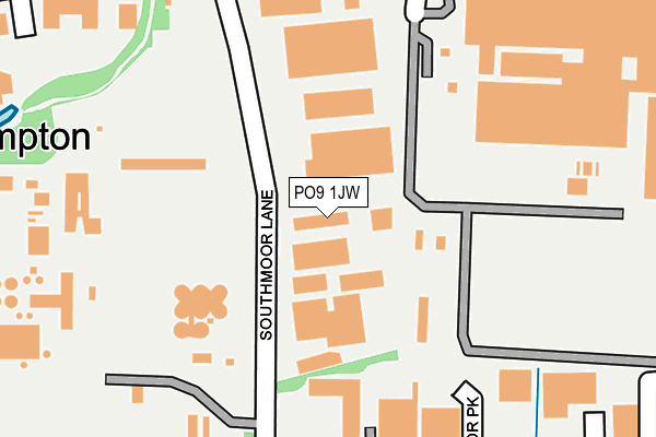 PO9 1JW map - OS OpenMap – Local (Ordnance Survey) PO9 1JW map - OS OpenMap – Local (Ordnance Survey)