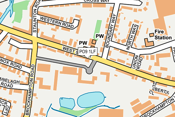 PO9 1LF map - OS OpenMap – Local (Ordnance Survey) PO9 1LF map - OS OpenMap – Local (Ordnance Survey)