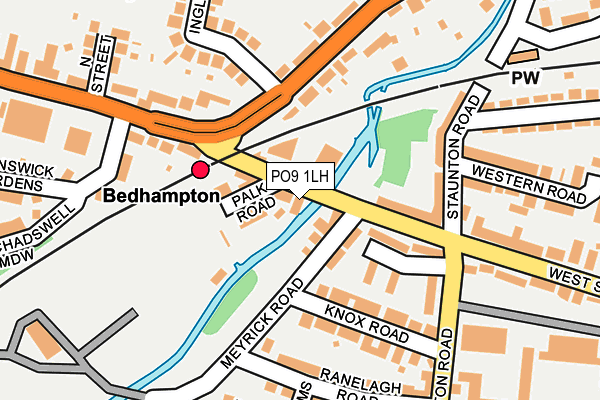 PO9 1LH map - OS OpenMap – Local (Ordnance Survey) PO9 1LH map - OS OpenMap – Local (Ordnance Survey)