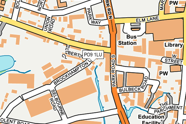 PO9 1LU map - OS OpenMap – Local (Ordnance Survey) PO9 1LU map - OS OpenMap – Local (Ordnance Survey)