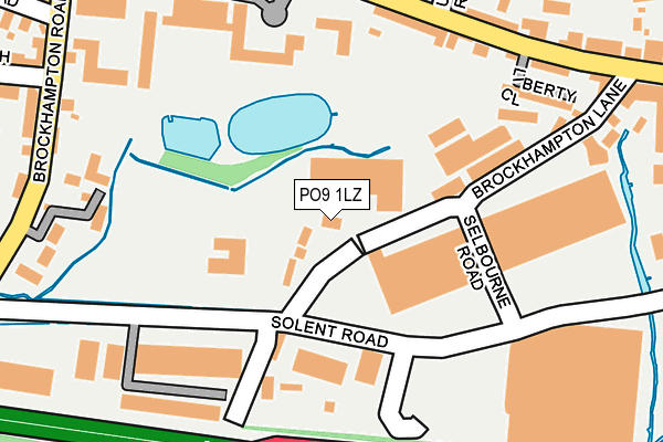 PO9 1LZ map - OS OpenMap – Local (Ordnance Survey) PO9 1LZ map - OS OpenMap – Local (Ordnance Survey)