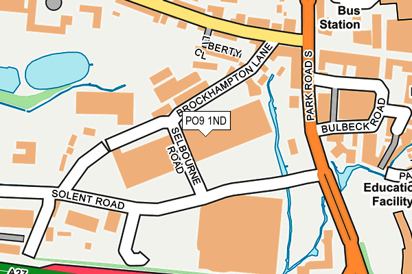 PO9 1ND map - OS OpenMap – Local (Ordnance Survey) PO9 1ND map - OS OpenMap – Local (Ordnance Survey)