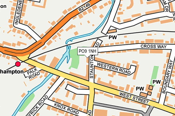 PO9 1NH map - OS OpenMap – Local (Ordnance Survey) PO9 1NH map - OS OpenMap – Local (Ordnance Survey)