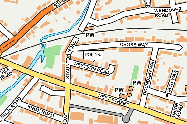 PO9 1NJ map - OS OpenMap – Local (Ordnance Survey) PO9 1NJ map - OS OpenMap – Local (Ordnance Survey)