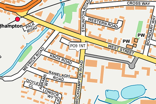 PO9 1NT map - OS OpenMap – Local (Ordnance Survey) PO9 1NT map - OS OpenMap – Local (Ordnance Survey)