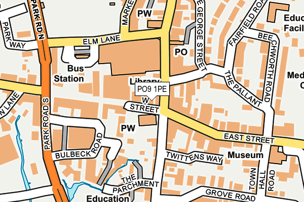 PO9 1PE map - OS OpenMap – Local (Ordnance Survey) PO9 1PE map - OS OpenMap – Local (Ordnance Survey)