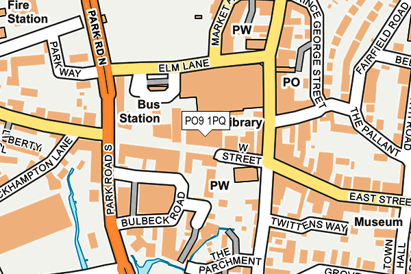 PO9 1PQ map - OS OpenMap – Local (Ordnance Survey) PO9 1PQ map - OS OpenMap – Local (Ordnance Survey)