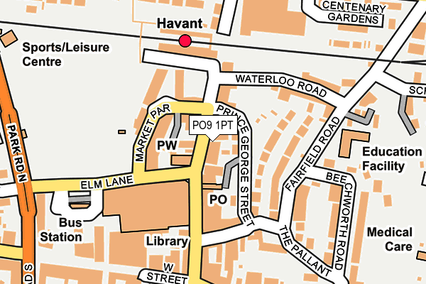 PO9 1PT map - OS OpenMap – Local (Ordnance Survey) PO9 1PT map - OS OpenMap – Local (Ordnance Survey)