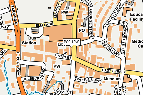 PO9 1PW map - OS OpenMap – Local (Ordnance Survey) PO9 1PW map - OS OpenMap – Local (Ordnance Survey)
