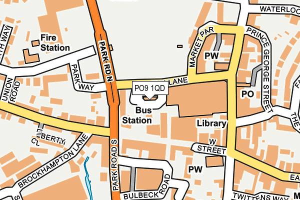 PO9 1QD map - OS OpenMap – Local (Ordnance Survey) PO9 1QD map - OS OpenMap – Local (Ordnance Survey)