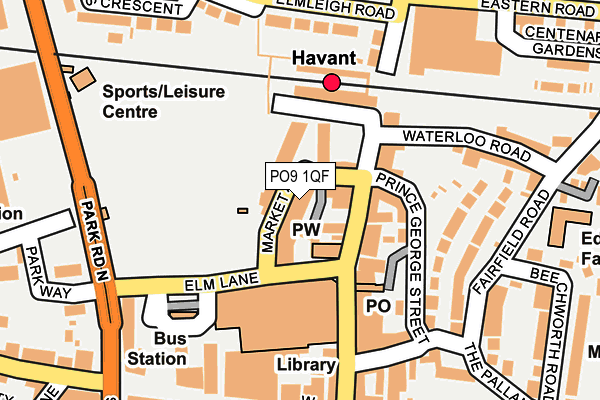 PO9 1QF map - OS OpenMap – Local (Ordnance Survey) PO9 1QF map - OS OpenMap – Local (Ordnance Survey)