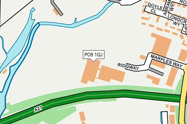 PO9 1QJ map - OS OpenMap – Local (Ordnance Survey) PO9 1QJ map - OS OpenMap – Local (Ordnance Survey)