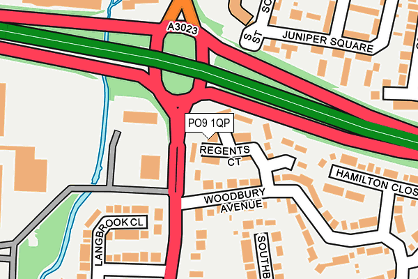 PO9 1QP map - OS OpenMap – Local (Ordnance Survey) PO9 1QP map - OS OpenMap – Local (Ordnance Survey)