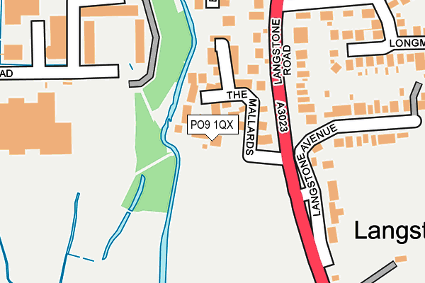 PO9 1QX map - OS OpenMap – Local (Ordnance Survey) PO9 1QX map - OS OpenMap – Local (Ordnance Survey)