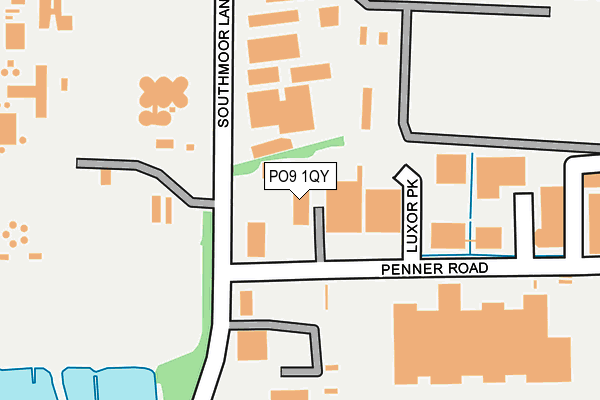 PO9 1QY map - OS OpenMap – Local (Ordnance Survey)
