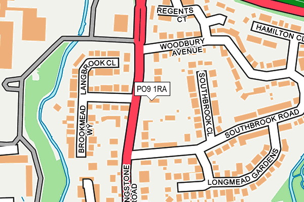 PO9 1RA map - OS OpenMap – Local (Ordnance Survey) PO9 1RA map - OS OpenMap – Local (Ordnance Survey)