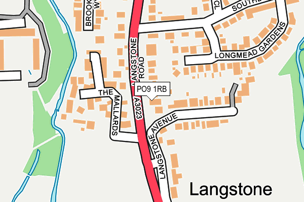 PO9 1RB map - OS OpenMap – Local (Ordnance Survey) PO9 1RB map - OS OpenMap – Local (Ordnance Survey)