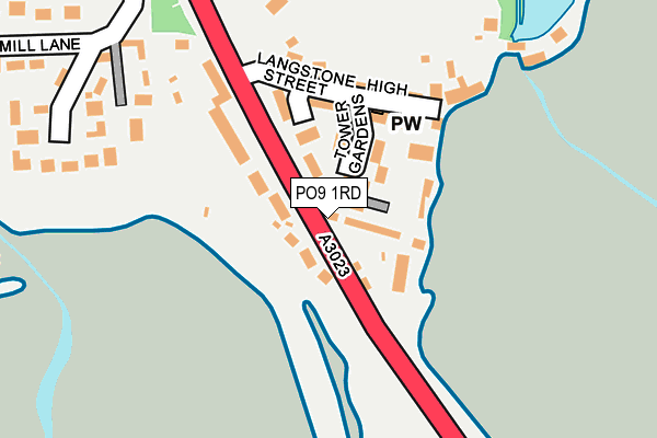 PO9 1RD map - OS OpenMap – Local (Ordnance Survey) PO9 1RD map - OS OpenMap – Local (Ordnance Survey)