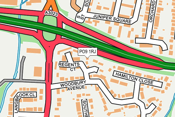 PO9 1RJ map - OS OpenMap – Local (Ordnance Survey) PO9 1RJ map - OS OpenMap – Local (Ordnance Survey)