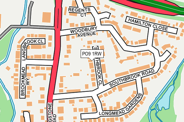 PO9 1RW map - OS OpenMap – Local (Ordnance Survey) PO9 1RW map - OS OpenMap – Local (Ordnance Survey)