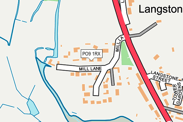 PO9 1RX map - OS OpenMap – Local (Ordnance Survey) PO9 1RX map - OS OpenMap – Local (Ordnance Survey)