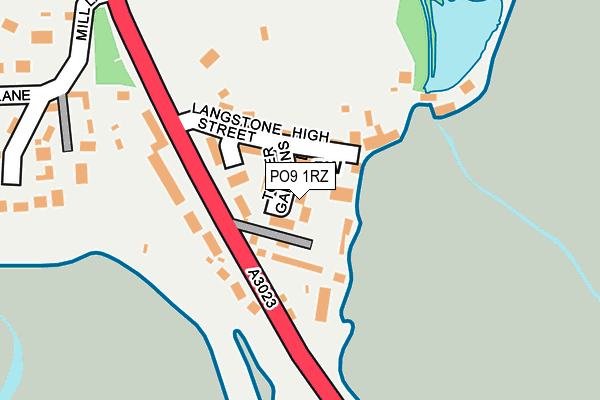 PO9 1RZ map - OS OpenMap – Local (Ordnance Survey) PO9 1RZ map - OS OpenMap – Local (Ordnance Survey)