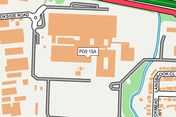 PO9 1SA map - OS OpenMap – Local (Ordnance Survey) PO9 1SA map - OS OpenMap – Local (Ordnance Survey)