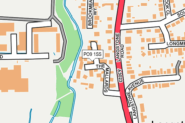PO9 1SS map - OS OpenMap – Local (Ordnance Survey) PO9 1SS map - OS OpenMap – Local (Ordnance Survey)